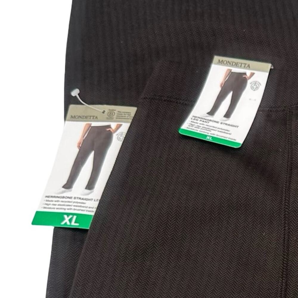 NEW - MONDETTA women's brown pants Herringbone Pants - SIZE XL - Picture 11 of 12
